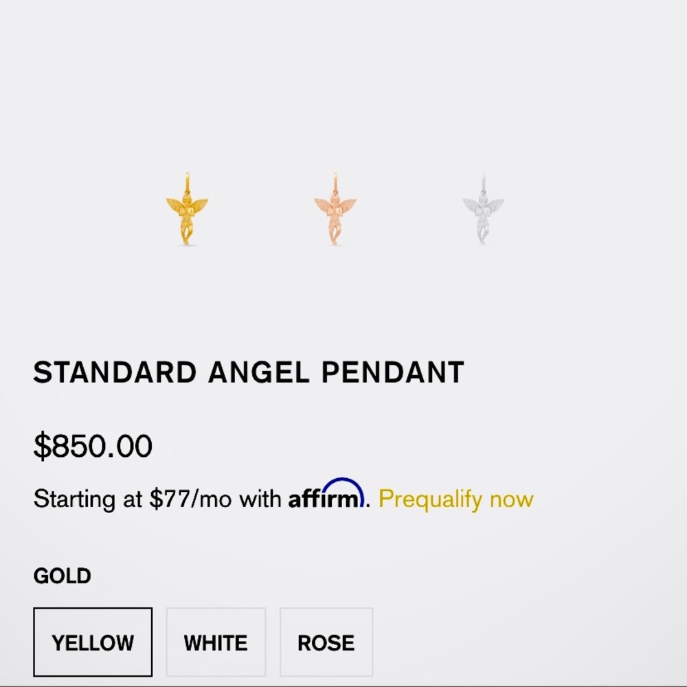 Jacoje Standard Angel Pendant 14k Solid Gold